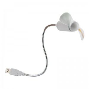 Ventilator USB | brat flexibil | argintiu, 4world 09390
